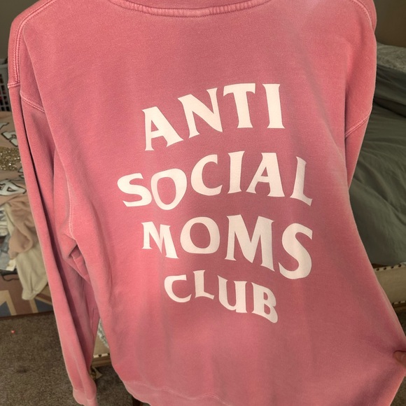 Anti Social Moms Club Pink Sweater - Picture 2 of 2